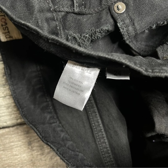 Pistola Womens Jeans Size 24 Black Distressed Skinny Ankle Length Stretch Fit 00 - Picture 11 of 11